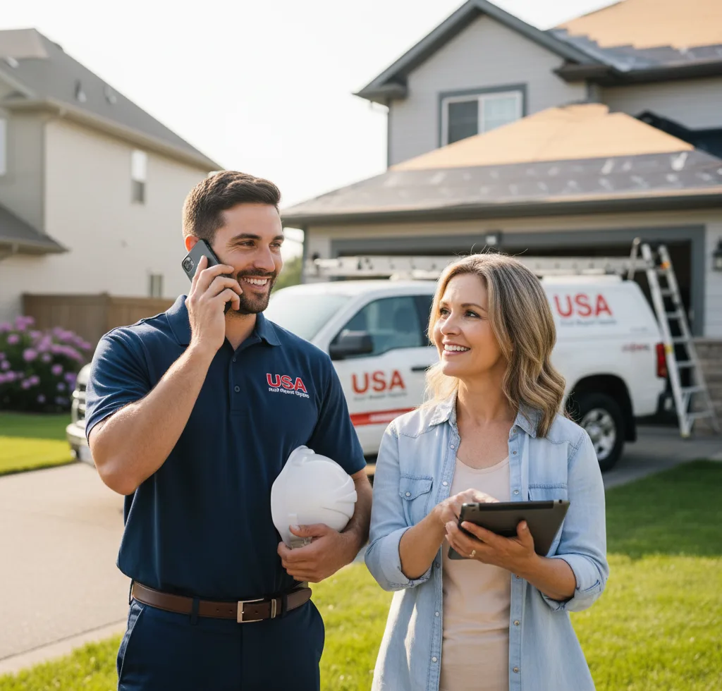 USA Roof Repair Experts customer support in Marshall